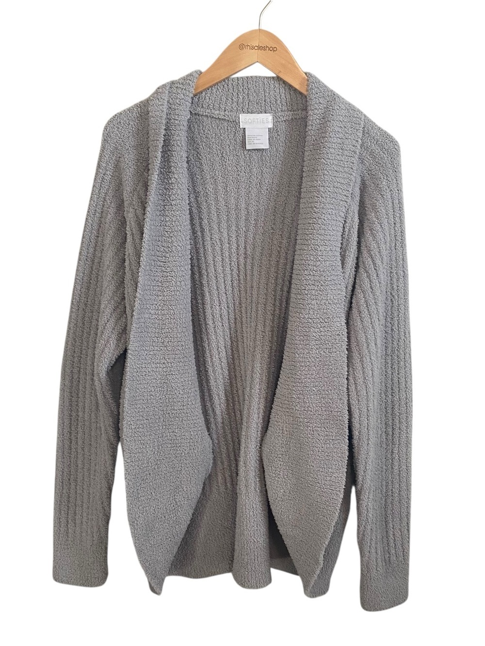 Softies Ultra Cozy Marshmallow Rib Chenille Cocoon Sweater Size XL